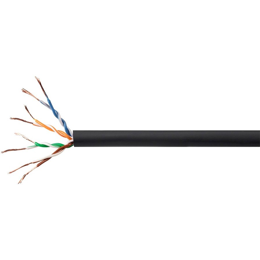 Monoprice Cat5e Utp 350MHz Bulk Bare Copper Cable, Black, 250FT