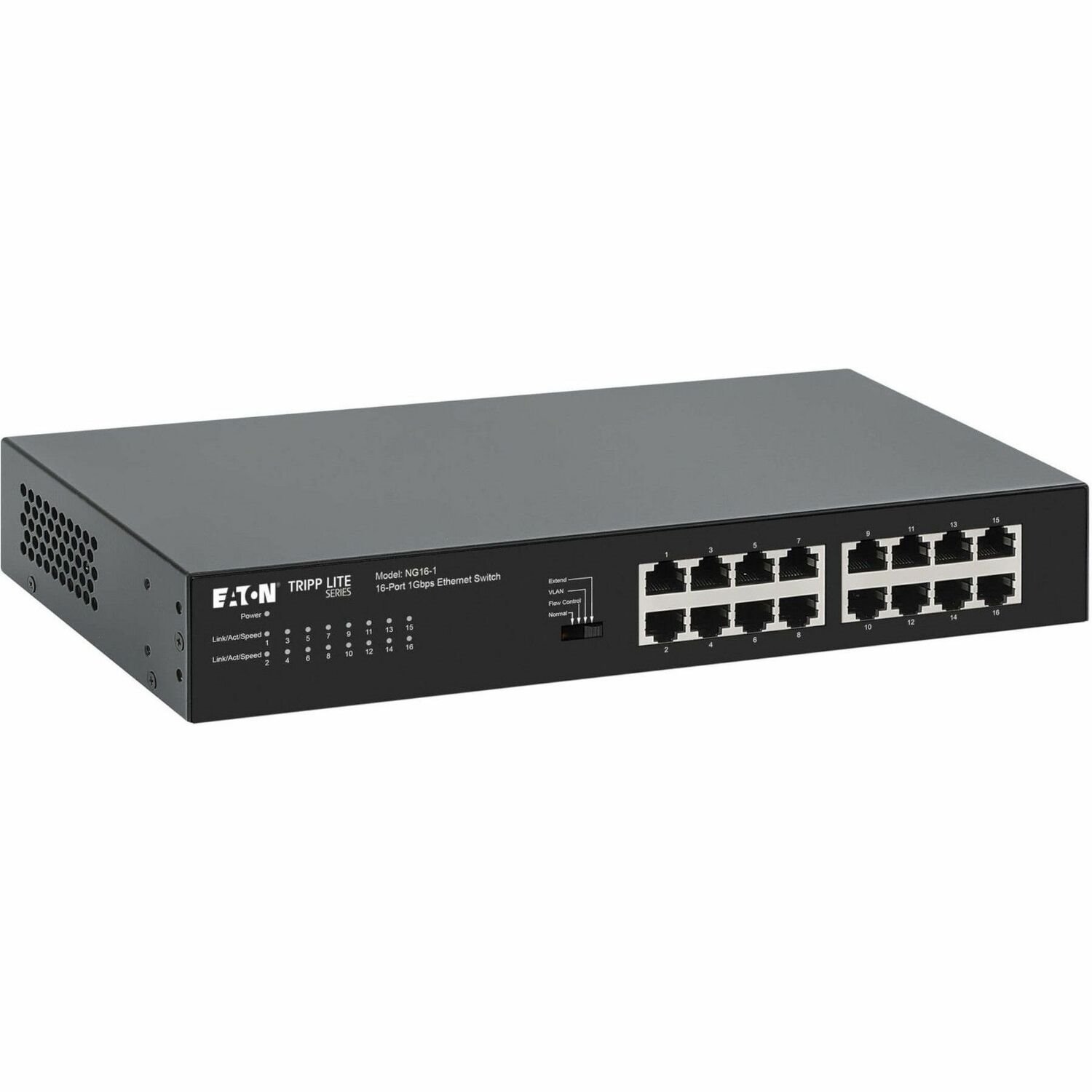 Eaton Tripp Lite Series 16-Port 10/100/1000 Mbps Desktop Gigabit Ethernet Unmanaged Switch, Metal Enclosure