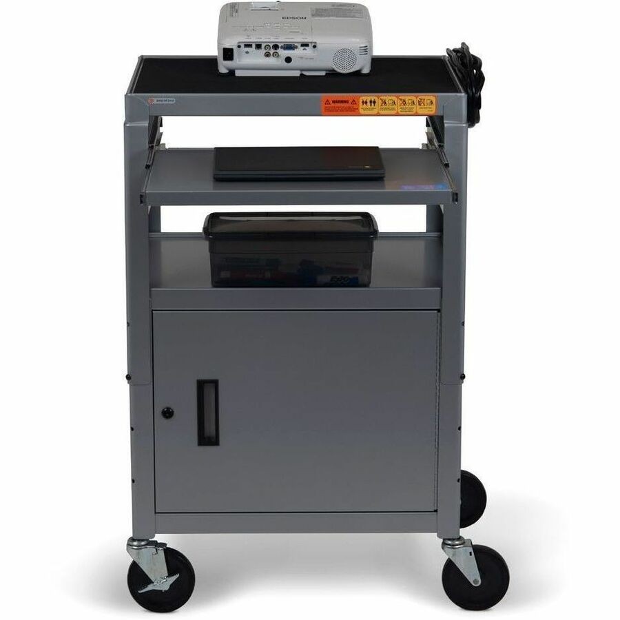 Bretford Adj HT Cab Cart W/Shelf PWR