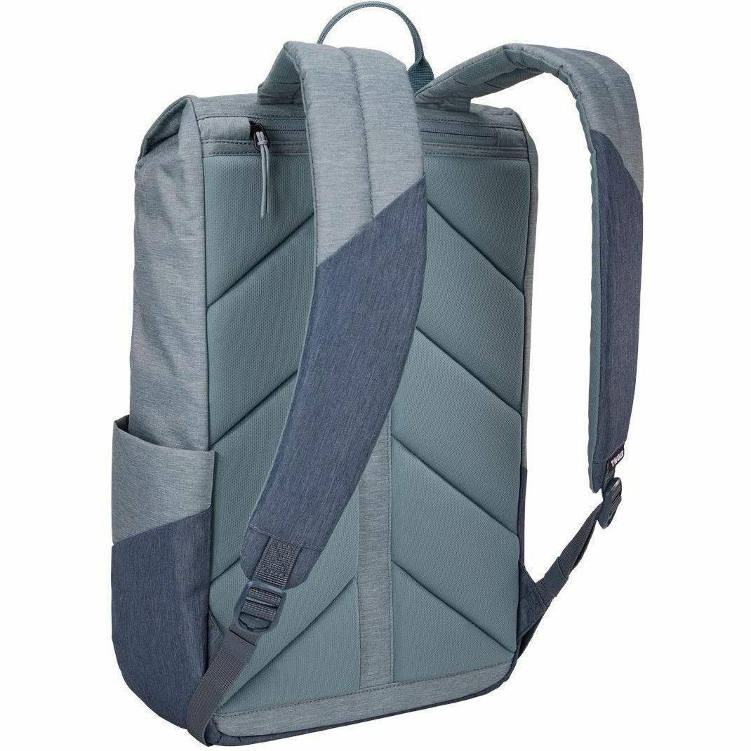 Thule Lithos Carrying Case (Backpack) for 10.5" to 16" MacBook, Tablet, Notebook, Water Bottle, Gear - Pond Gray, Dark Slate