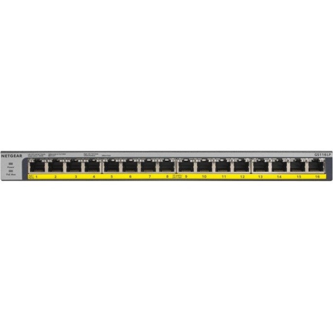 Netgear GS116LP 16 Ports Ethernet Switch - Gigabit Ethernet - 1000Base-T