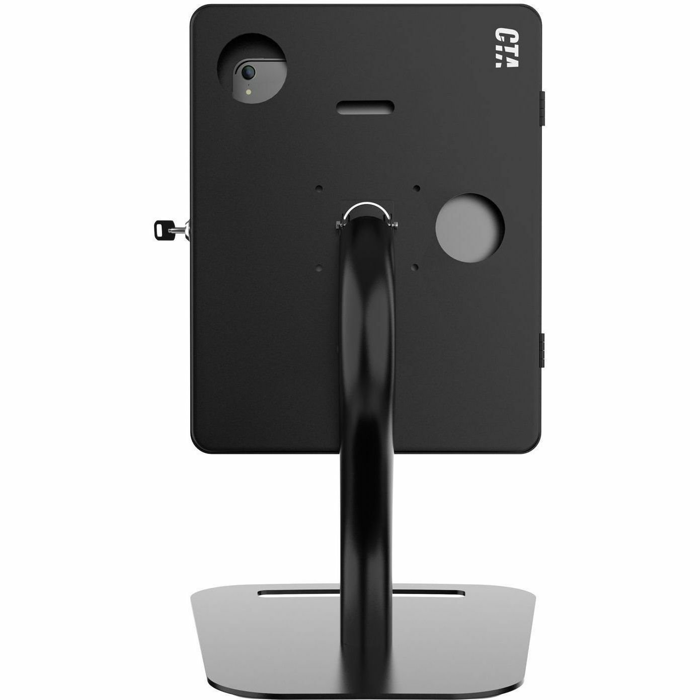 CTA Digital Premium Height-Adjustable Floor-to-Desk Security Kiosk for Tablets