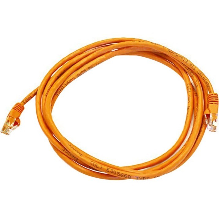 Monoprice Cat6 24Awg 550MHz Utp Bare Copper Snagless Ethernet Patch Cable, Orange, 7FT
