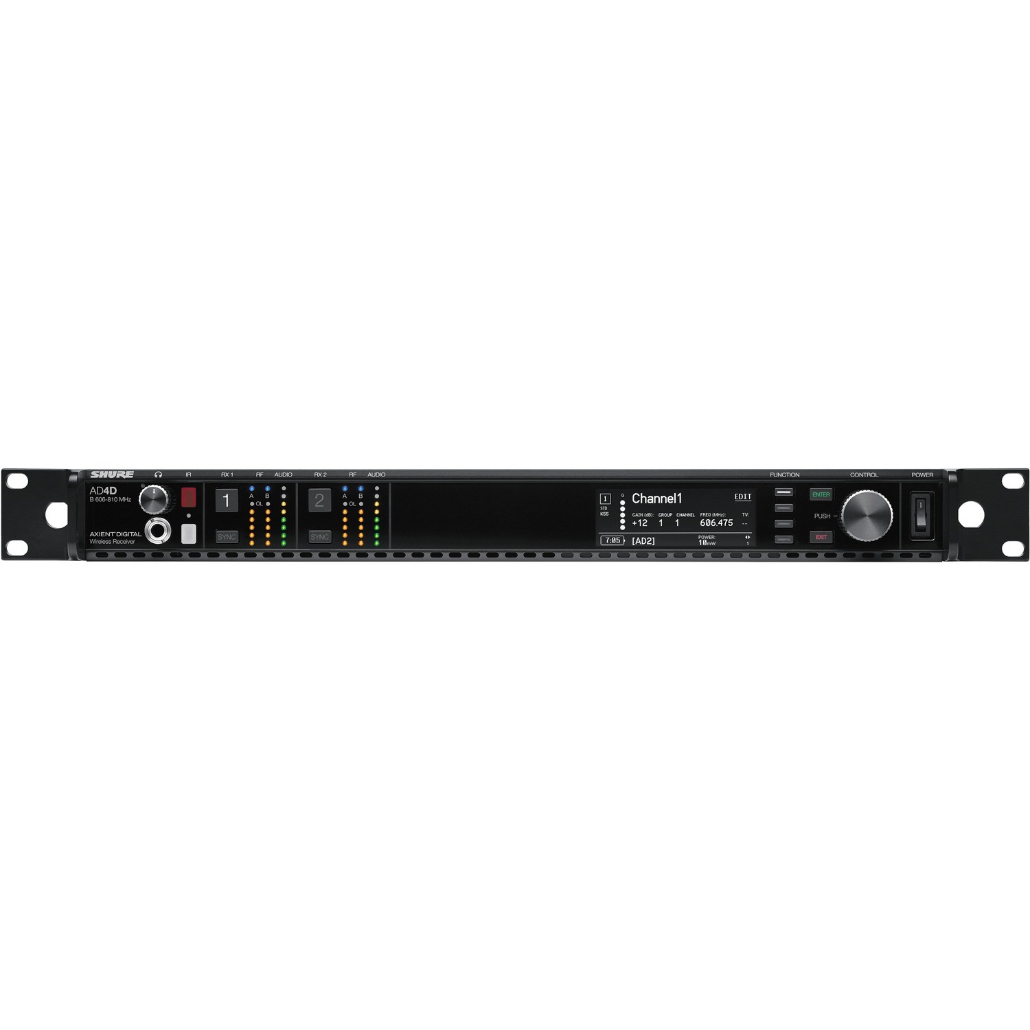 Shure AD4D-DC Dual-Channel Digital Wireless Receiver