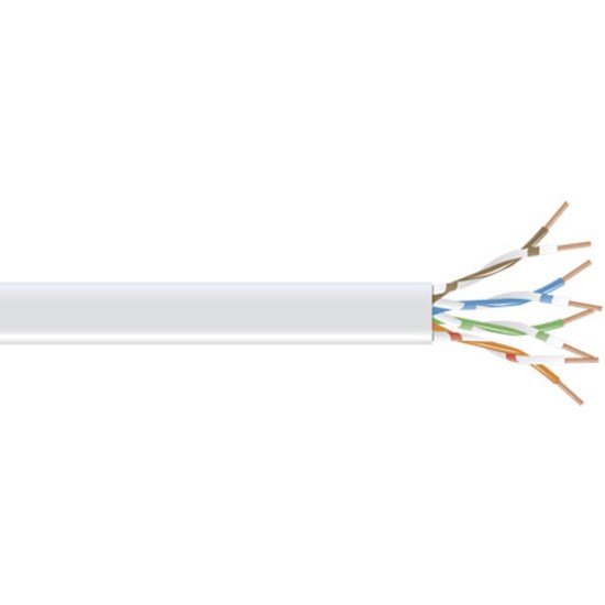 Black Box GigaBase 350 CAT5e, 350-MHz Stranded Bulk Cable, White, 1000-feet (304.8-m)