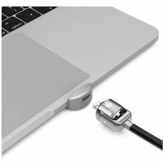 Compulocks Ledge Lock Adapter for MacBook Pro 13" M1 & M2 with Keyed Cable Lock Silver