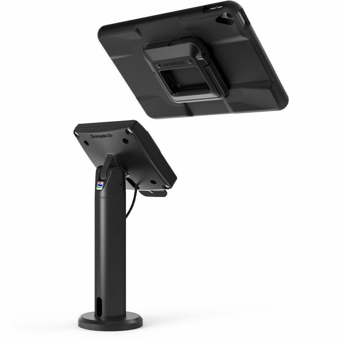 Compulocks iPad 10th-11th (A16) Gen, Mount with Cable-free Charging Tilting Stand 8" Black