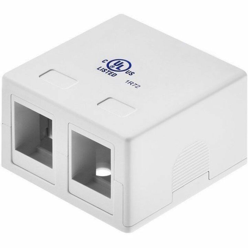 Monoprice Mounting Box for Keystone Module, Connector - White - TAA Compliant