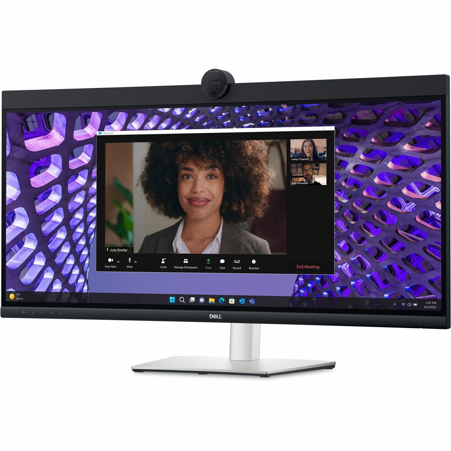 Dell P3424WEB 34" Class Webcam WQHD Curved Screen LED Monitor - 21:9