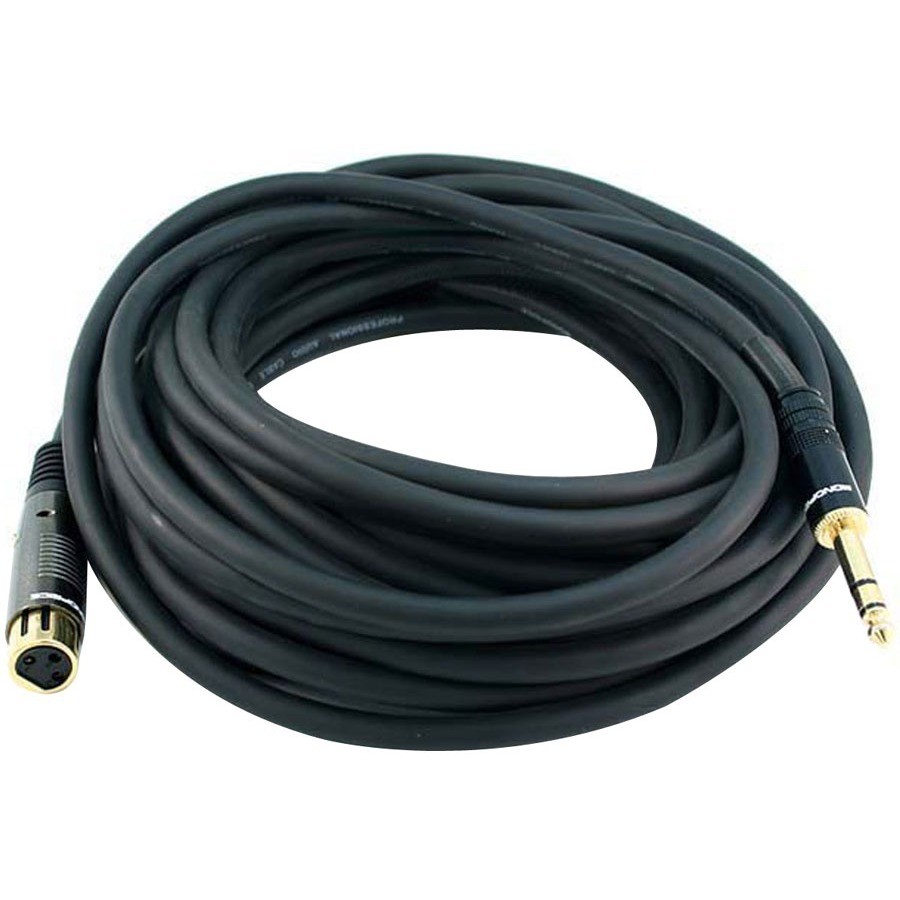 Monoprice XLR F To 1/4Inch TRS M Cable 3