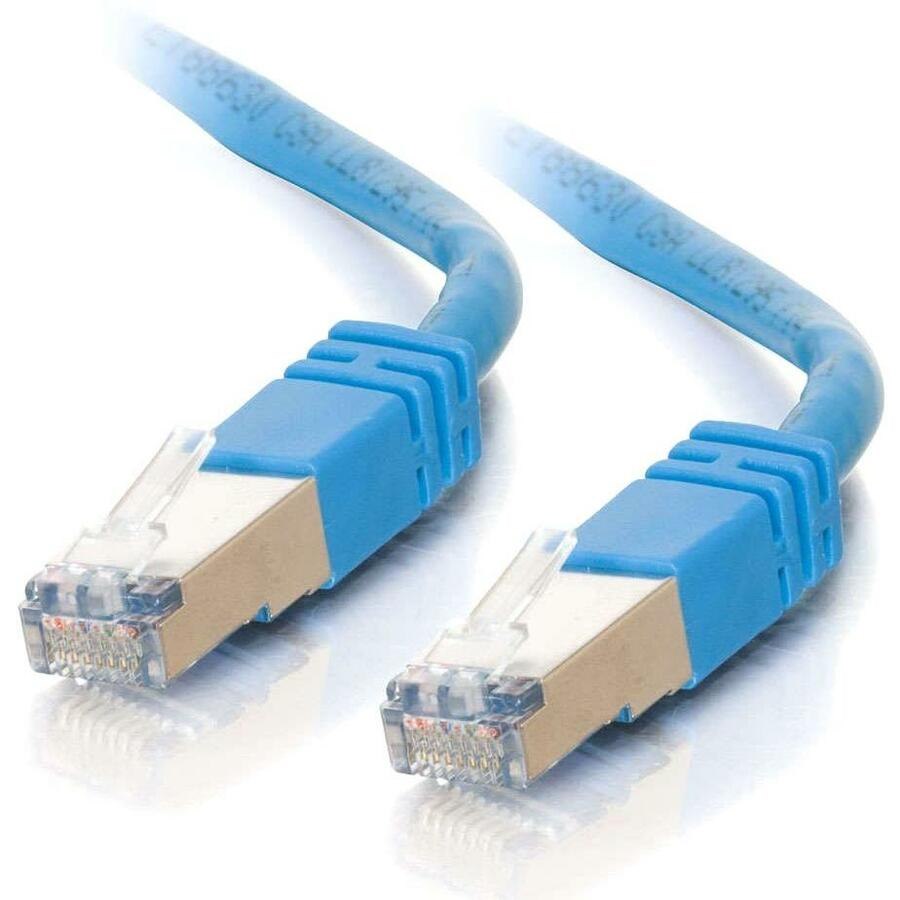 Cables To Go C2G Cat5e STP Snagless Shielded Patch Cable, Blue, 25FT
