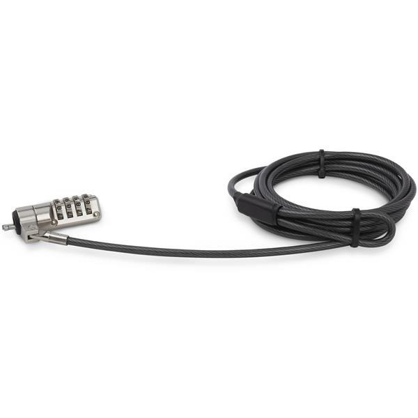 StarTech.com 6.5ft Laptop Cable Lock - 4 Digit Combination Anti-Theft Security Lock for K-Slot Desktop/Computer/Device -Vinyl Coated Steel