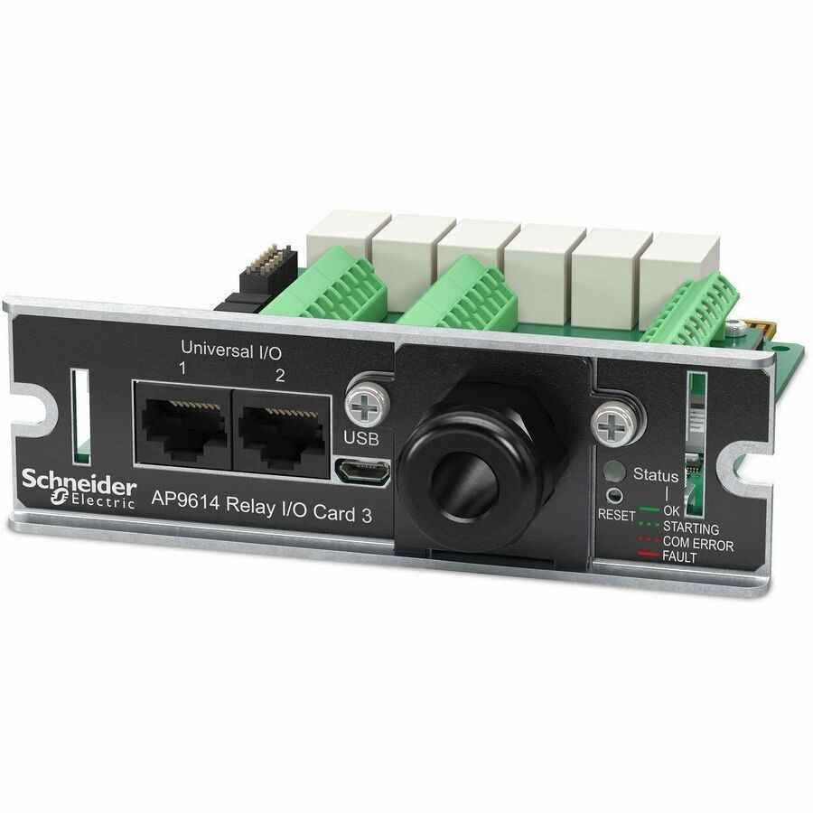 Dry contact, Management Options, Dry Contact I/O Card, monitor external UPS environmental sensors, output relays, and input contacts