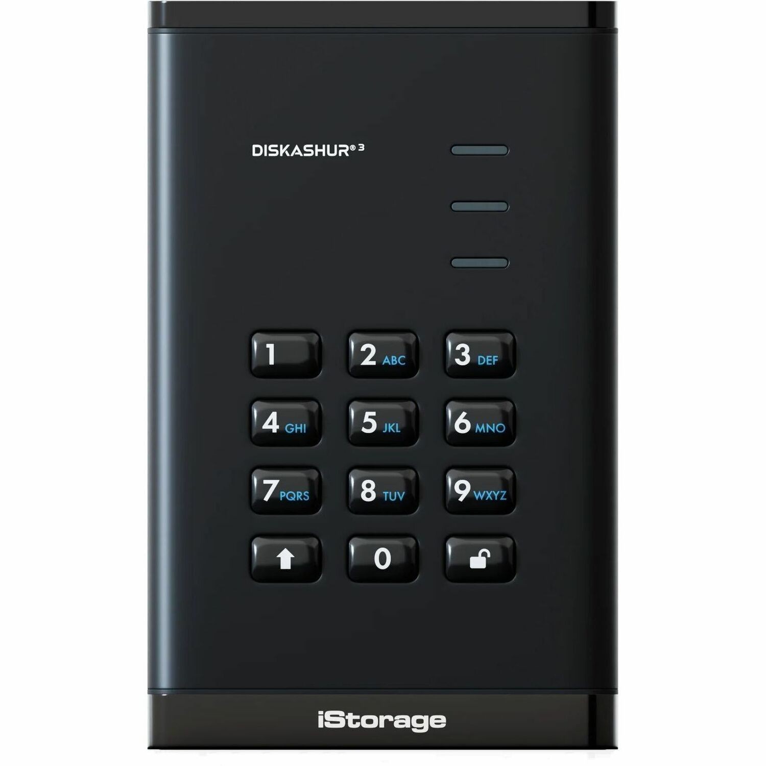 Kanguru Solutions Kanguru 2TB diskAshur3 Usb 3.2 Gen 1 Hardware Encrypted Portable Hard Drive BY iStorage - Black