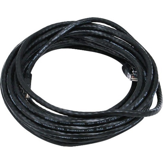 Monoprice Cat6 24Awg 550MHz Utp Bare Copper Snagless Ethernet Patch Cable, Black, 25FT