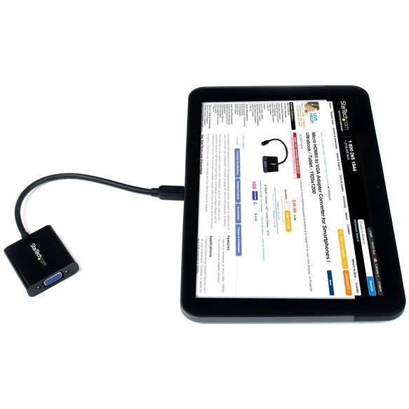 StarTech.com Micro HDMIÂ&reg; to VGA Adapter Converter for Smartphones / Ultrabook / Tablet - 1920x1080
