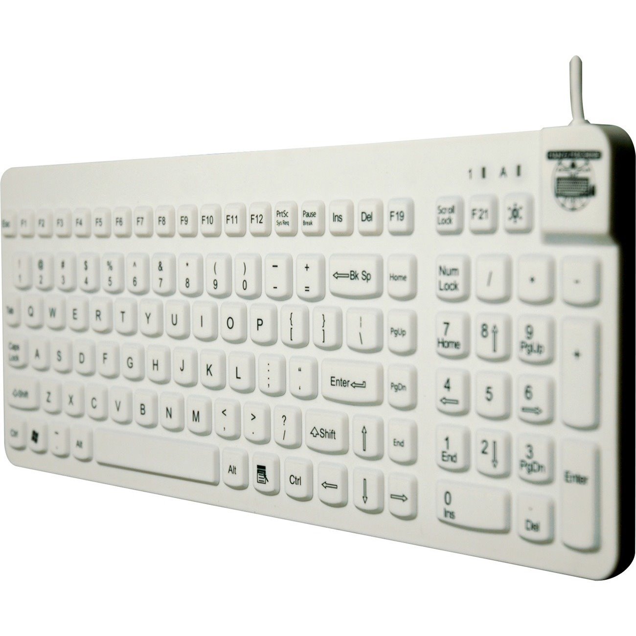 Man & Machine Really Cool Keyboard - Cable Connectivity - USB Interface - White