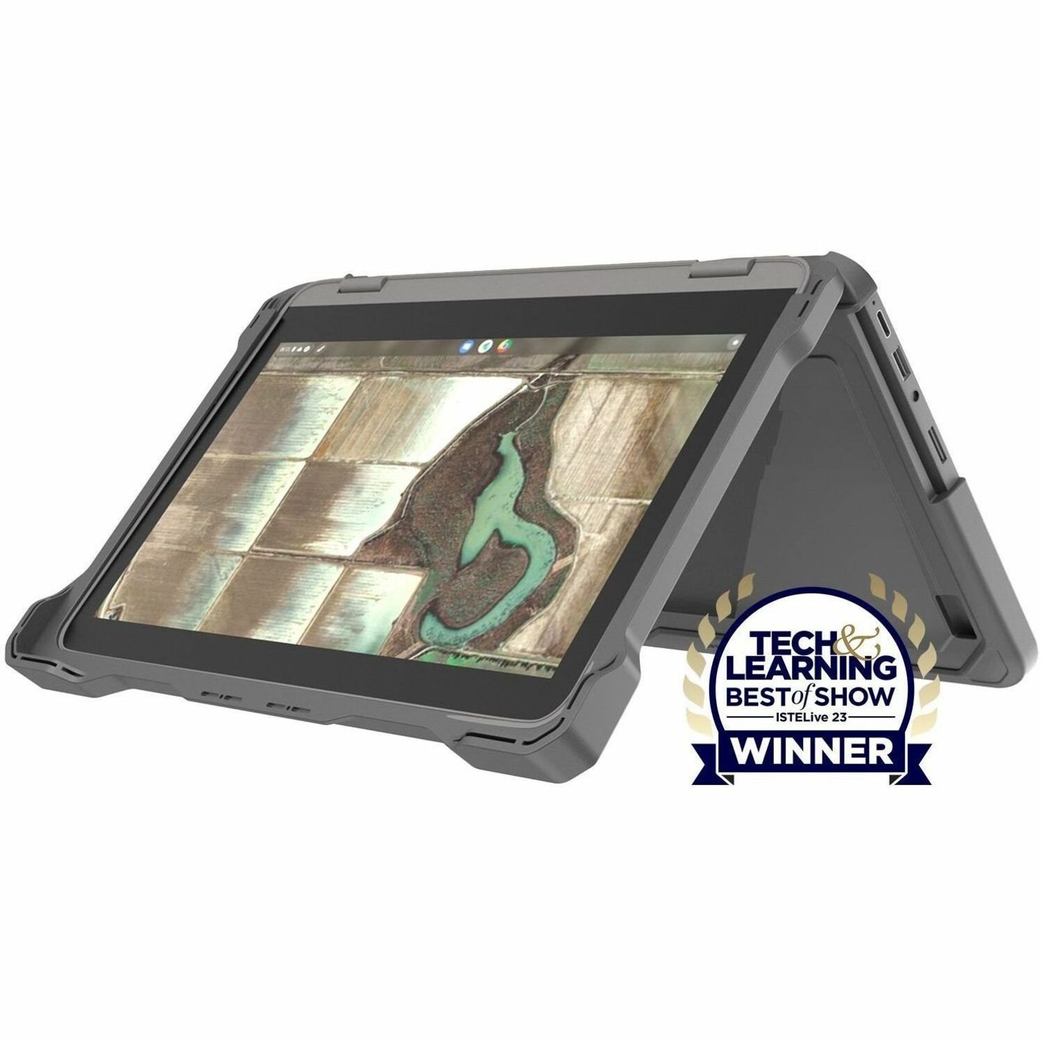 MAXCases Extreme Shell-F Slide Case for Dell 3100/3110 Chromebook 2:1 Convertible 11.6" (Gray/Clear)