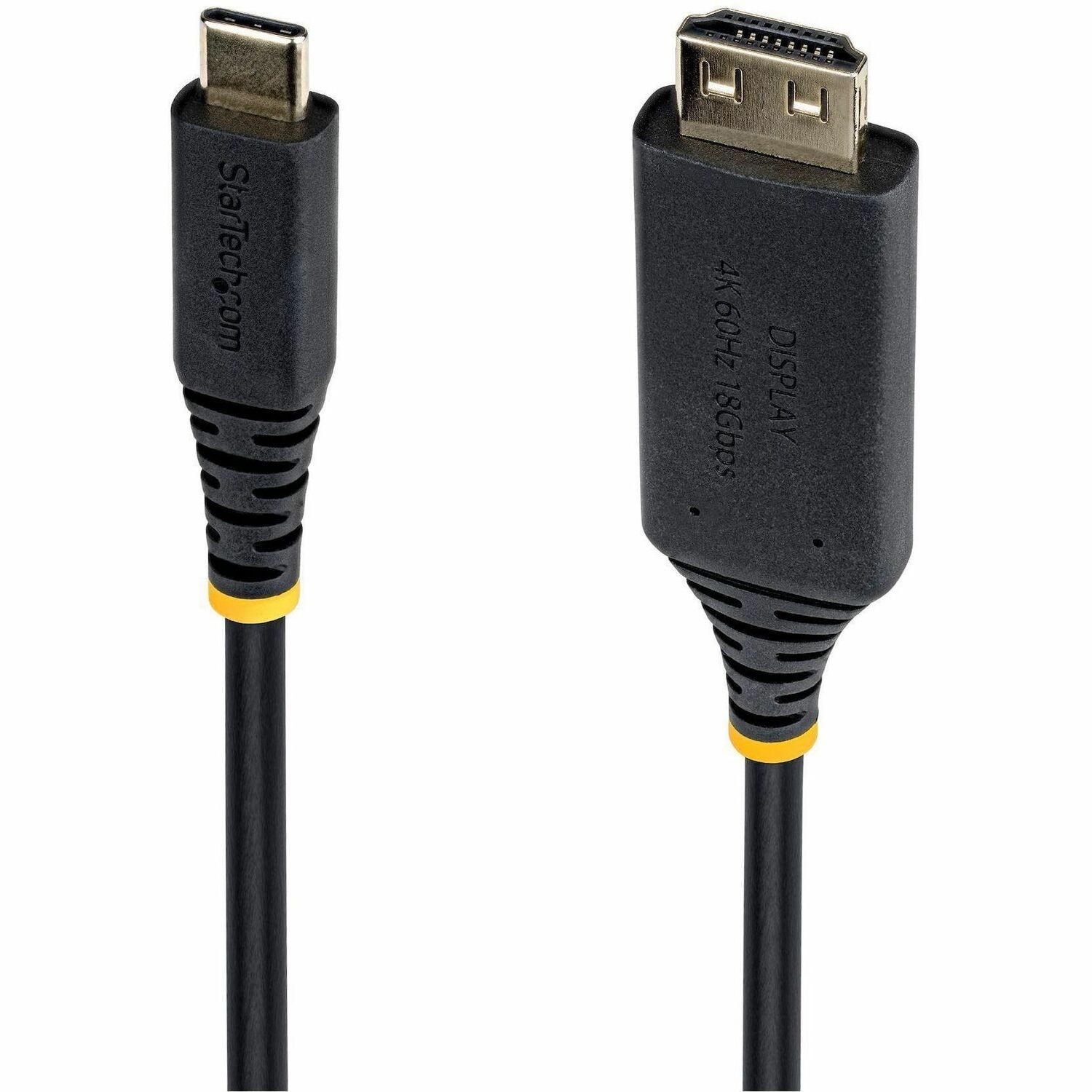 StarTech 2m USB-C to HDMI Adapter Cable with Gripping Connector, 4K 60Hz, HDR, Uni-directional USBC to HDMI Video Converter