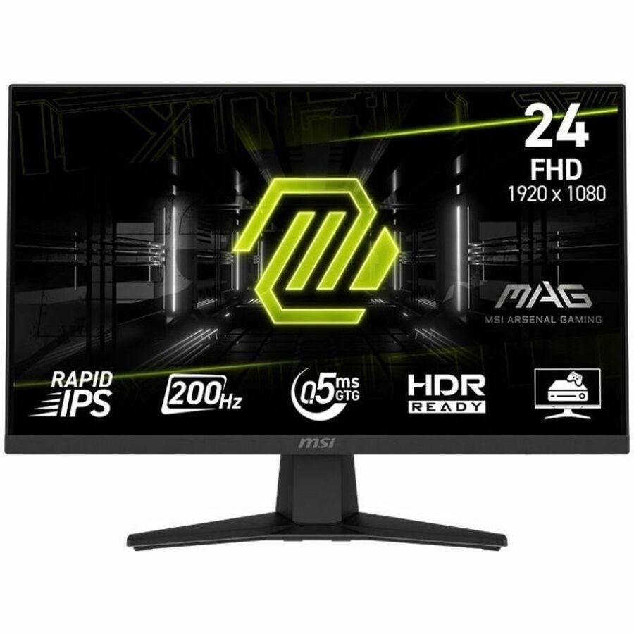 MSI MAG 244F - MAG244F - Gaming Monitor - 23.8" Rapid IPS FHD 200Hz FreeSync Premium Display - HDMI - DisplayPort