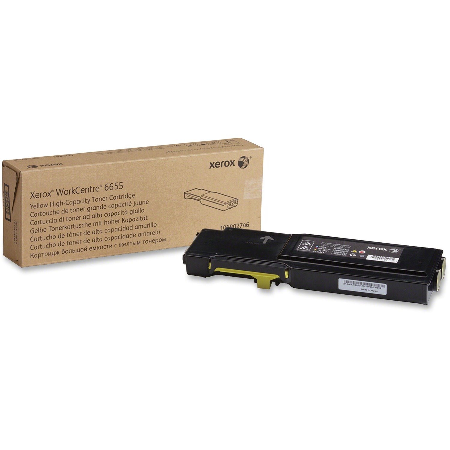 Xerox Genuine WorkCentre&reg; 6655/6655i Yellow High capacity Toner Cartridge (7500 Pages) - 106R02746