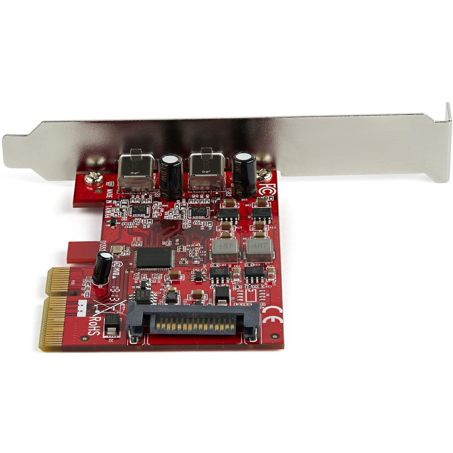 StarTech.com 2-Port USB 3.2 Gen 2 PCIe Card, USB-C 10Gbps PCI Express 3.0 x4 Controller, USB Type-C, Data Only, Windows/macOS/Linux, TAA