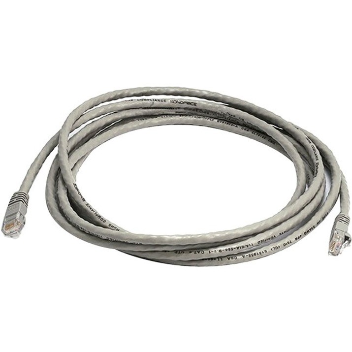 Monoprice Cat6 24Awg Utp Ethernet Network Patch Cable, 10FT Gray