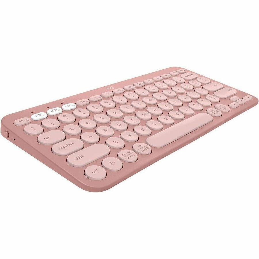 Logitech Pebble Keys 2 K380s Keyboard - Wireless Connectivity - USB Interface - English - Tonal Rose