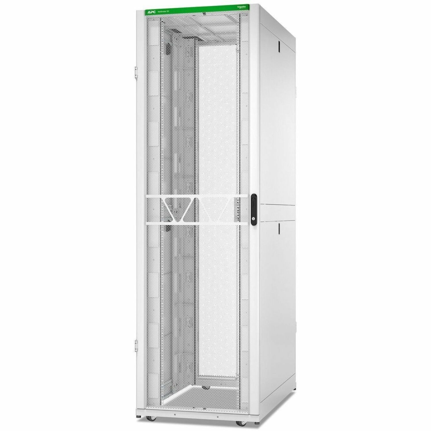 APC NetShelter SX Server Rack Gen 2, 52U, 2436H x 750W x 1200D mm, w/ Sides, White [TAA]