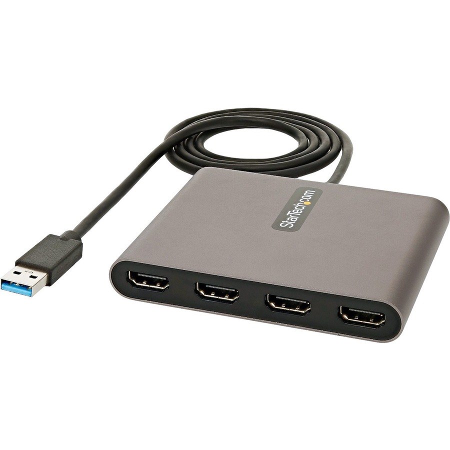 StarTech.com USB 3.0 to Quad HDMI Adapter, USB to 4x HDMI Monitor Converter for Windows (no support for macOS/ChromeOS/Linux) - TAA