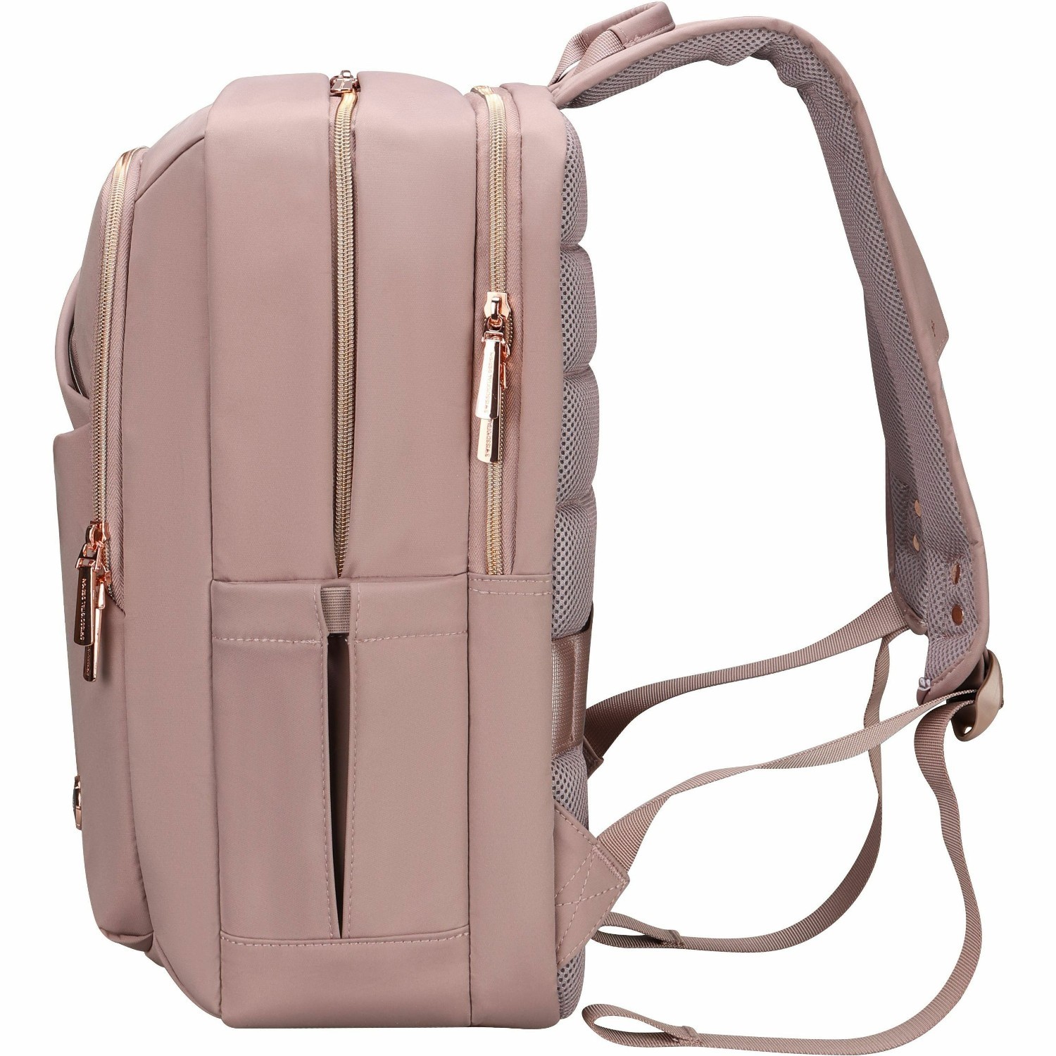 Swissdigital KATY ROSE NG Lotus L+ Smart Laptop Backpack - Sleek Tech Travel Bag with USB Charging Port, RFID Pocket, Eco-Friendly Fabric, Trolley Sleeve, Fits 16" Laptop & 12.9" Tablet, Power Bank Pocket, Mouse Pouch, Key Clip, Glasses Case Pocket, Water Bottle Holder, Multifunctional Pockets, and Ventilated Back Panel