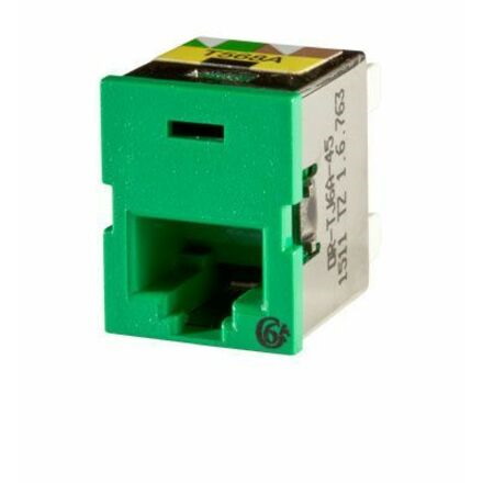 Ortronics Clarity Cat6a TracJack,T568A/B,8 pos, Green 180 degree
