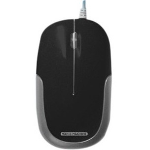 Man & Machine C Mouse Mouse - USB - 2 Button(s) - Black, Silver