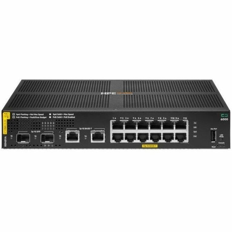Aruba CX 6000 12G Class4 PoE 2G/2SFP 139W Switch