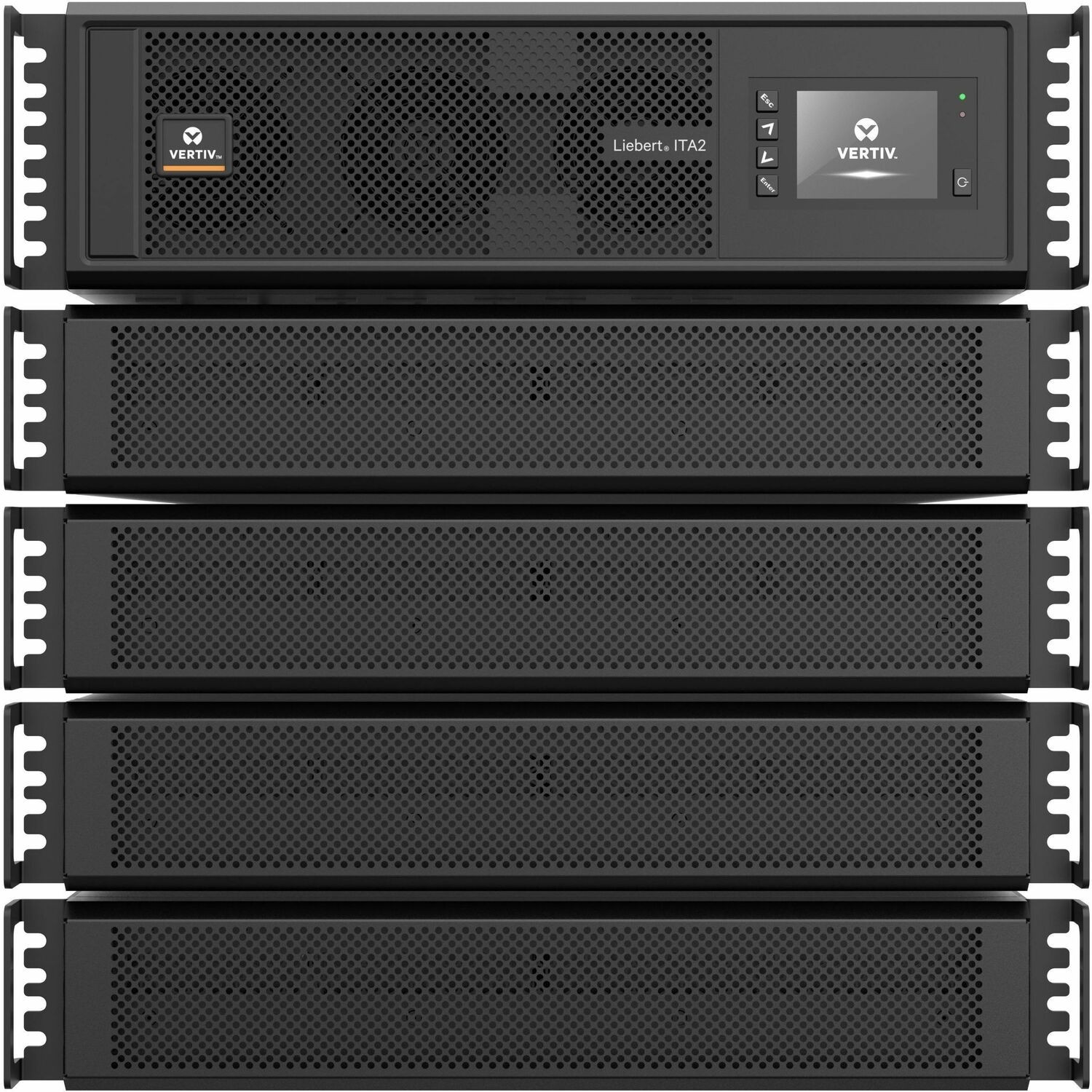 Vertiv Liebert ITA2 UPS - 15kVA/kW 208/120VAC (220/127VAC) 3-phase 4 Wire with Unity Card, Includes 2 pair of ITA2 VRLA battery (ITA2-15KRT208V11UN)