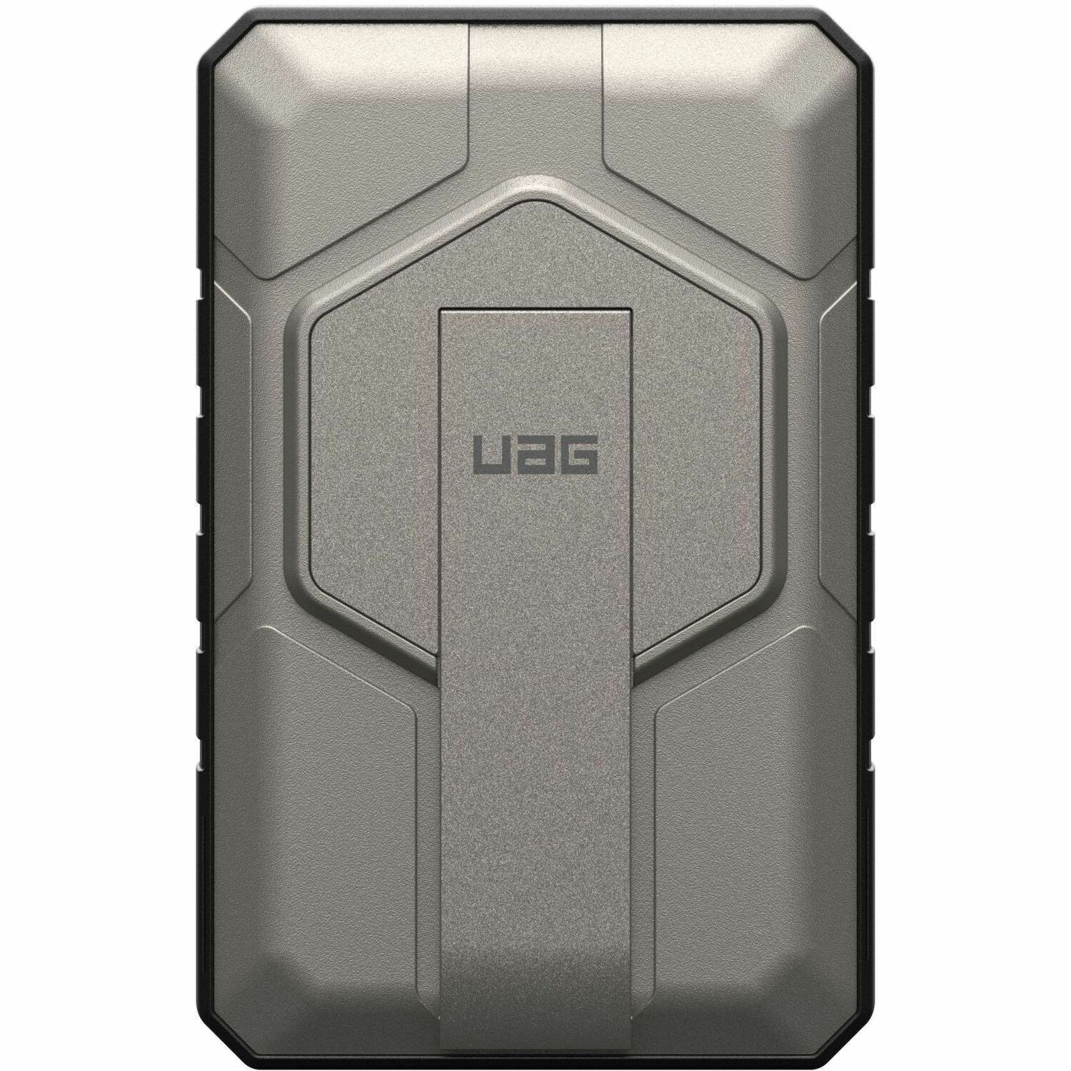 Urban Armor Gear SRGE Rugged 10K Wireless Power Bank With Stand - Black/Titanium