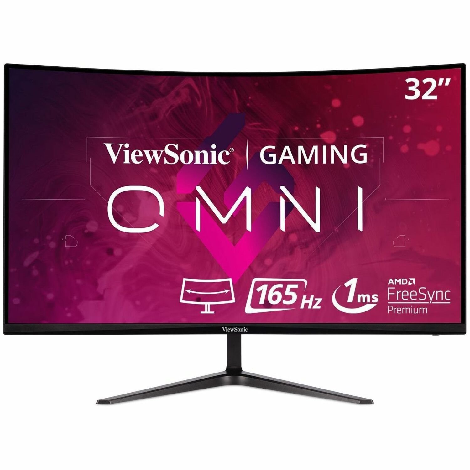 ViewSonic OMNI VX3218-PC-MHD 32 Inch Curved 1080p 1ms 165Hz Gaming Monitor with Adaptive Sync, Eye Care, HDMI and Display Port