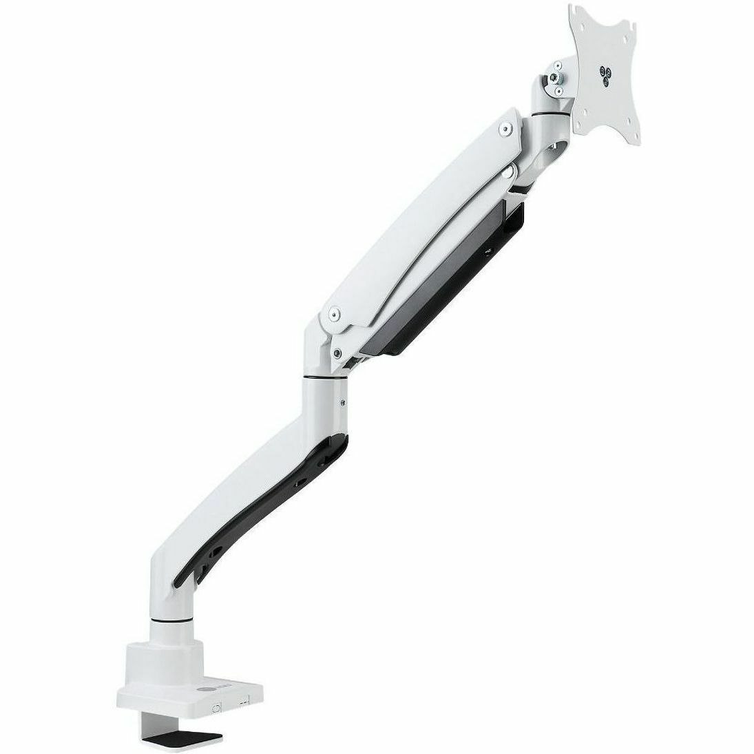 SIIG Single 43" Monitor Heavy-Duty Premium Gas Spring Desk Mount - White, VESA 75x75, 100x100, 200x200mm
