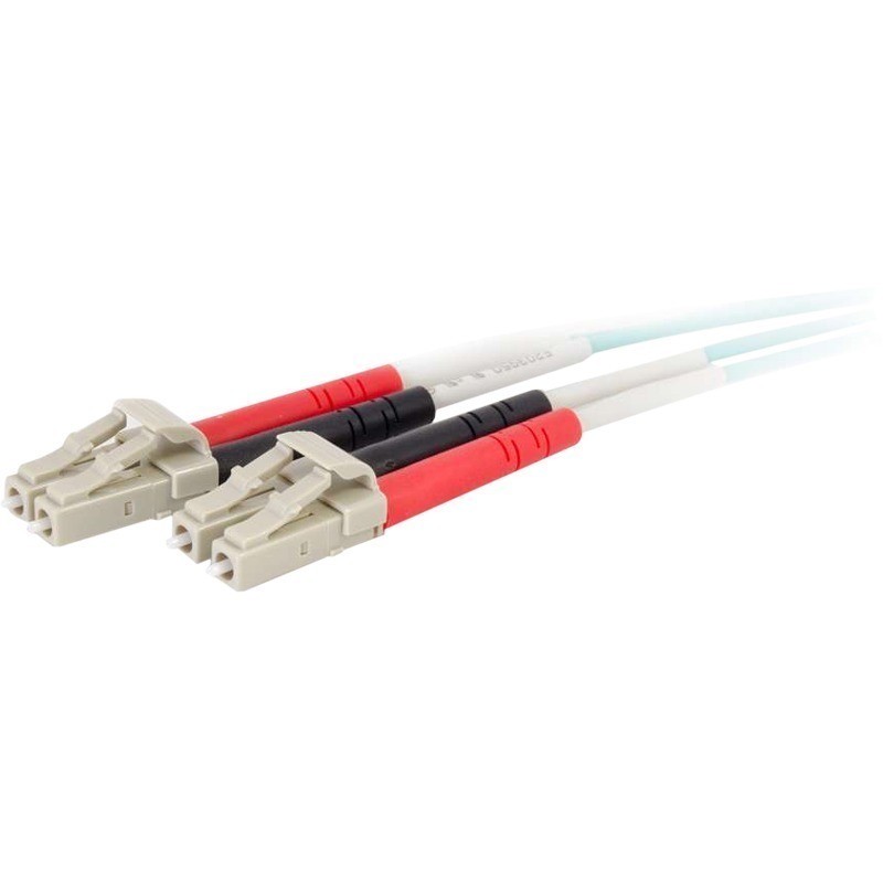 Cables To Go C2G LC-LC 40/100Gb 50/125 Om4 Duplex Multimode PVC Fiber Optic Cable - Aqua, 9M