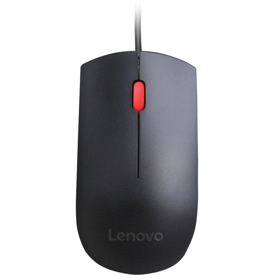 Lenovo Essential Mouse - USB - Optical - 3 Button(s) - Black - 1 Each