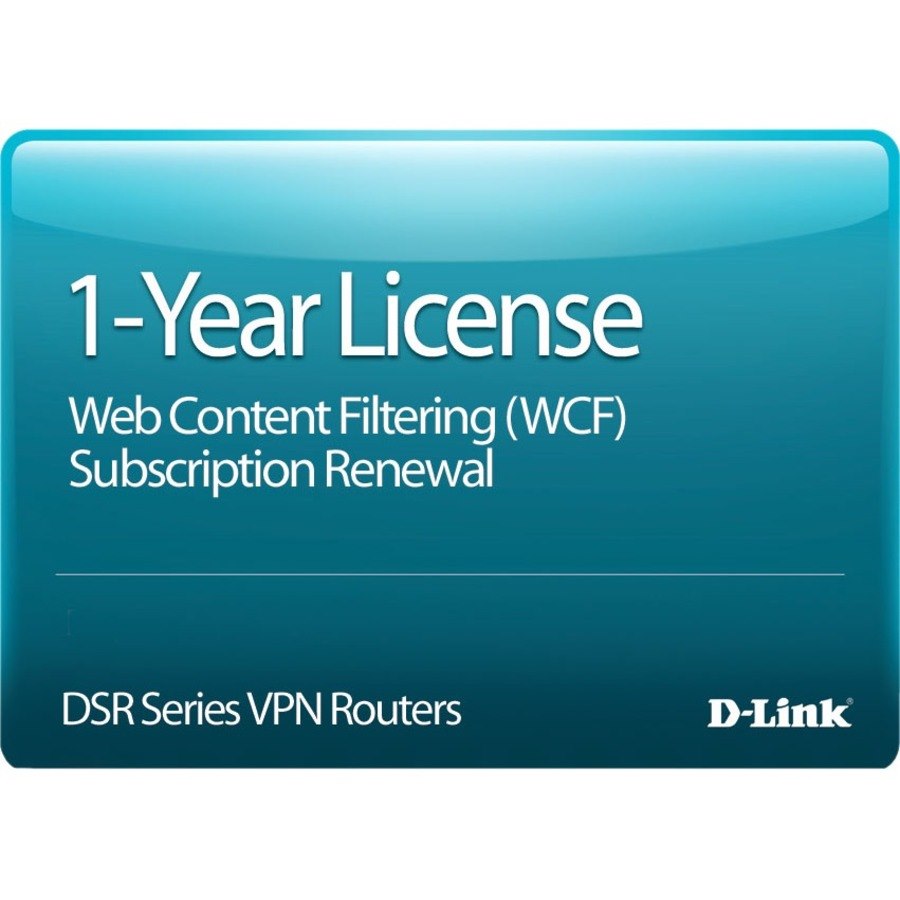 D-Link Hardware Licensing for D-Link DSR-250 Unified Services Router - Subscription Licence - 1 Year License Validation Period