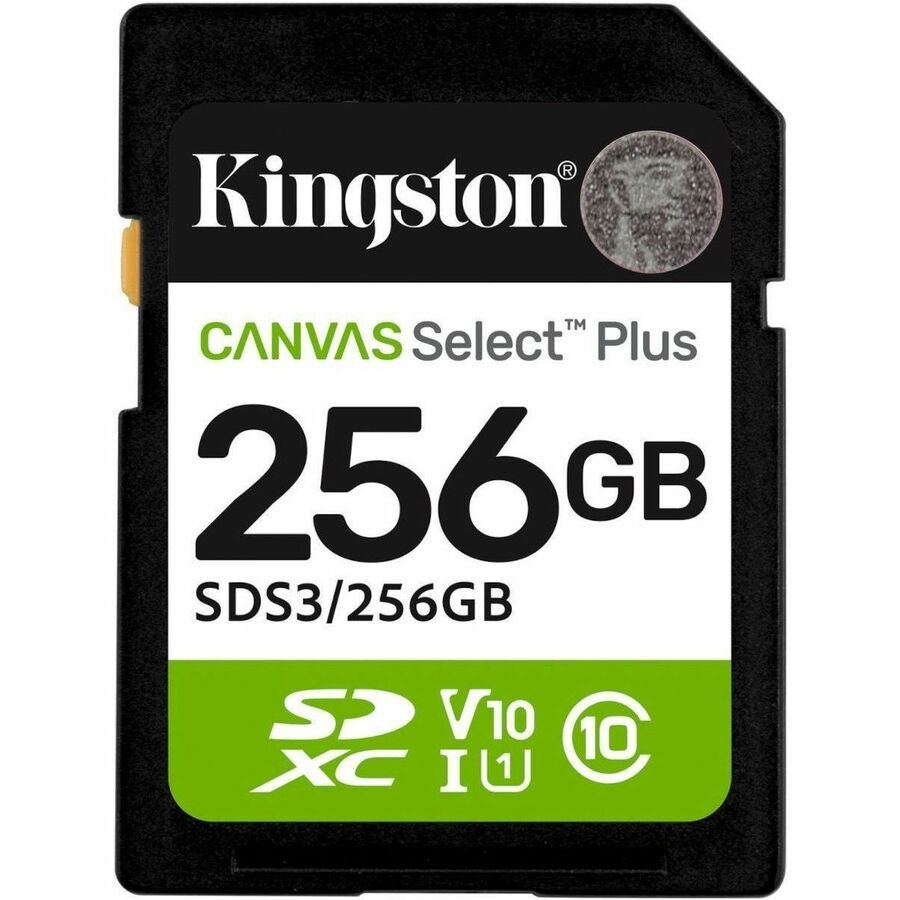 Kingston Canvas Select Plus 256 GB Class 10/UHS-I (U1) V10 SDXC - 1