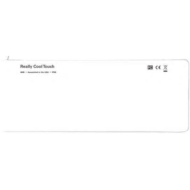 Man & Machine Really Cool Touch Keyboard - Cable Connectivity - USB Interface - TouchPad - Hygienic White