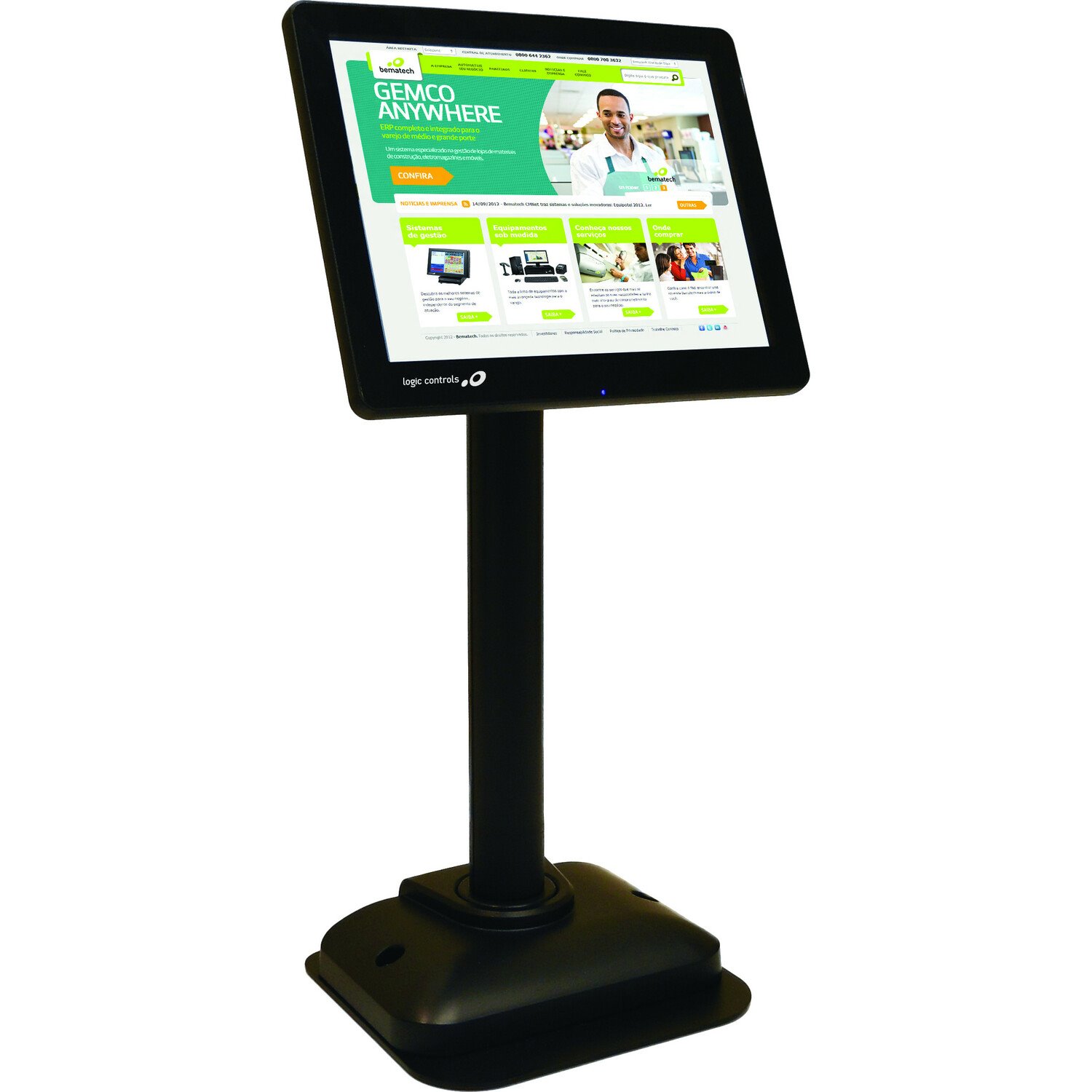 Logic Controls LV4000U 8" LCD Customer Pole Display - USB Connection