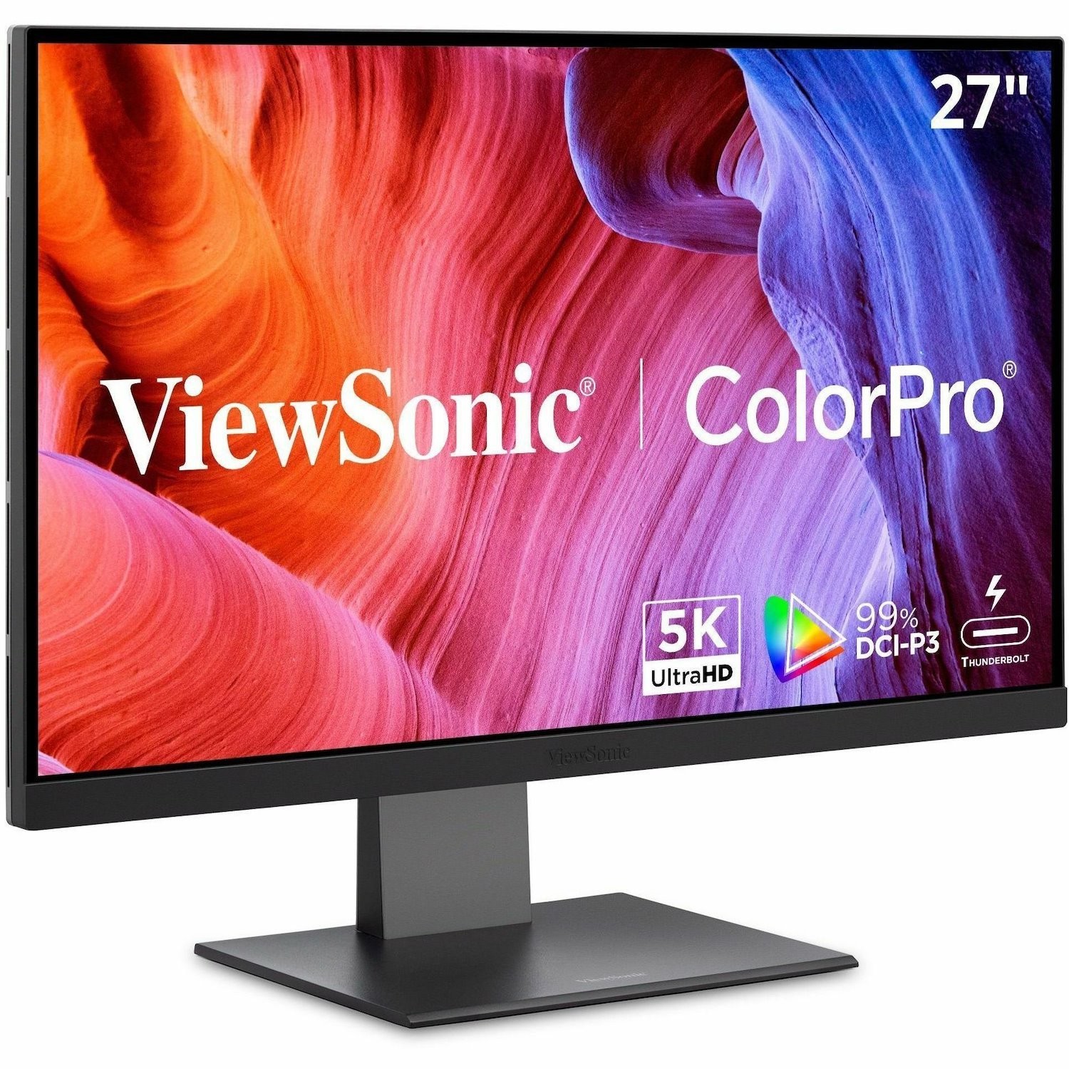 ViewSonic VP2788-5K 27 Inch 5K Mac-Ready Monitor, IPS with 100% sRGB, 99% DCI-P3 and Pantone Validated for Mac Studio Desktop Setups, Advanced Ergonomics, Thunderbolt 4, USB, HDMI, and DisplayPort