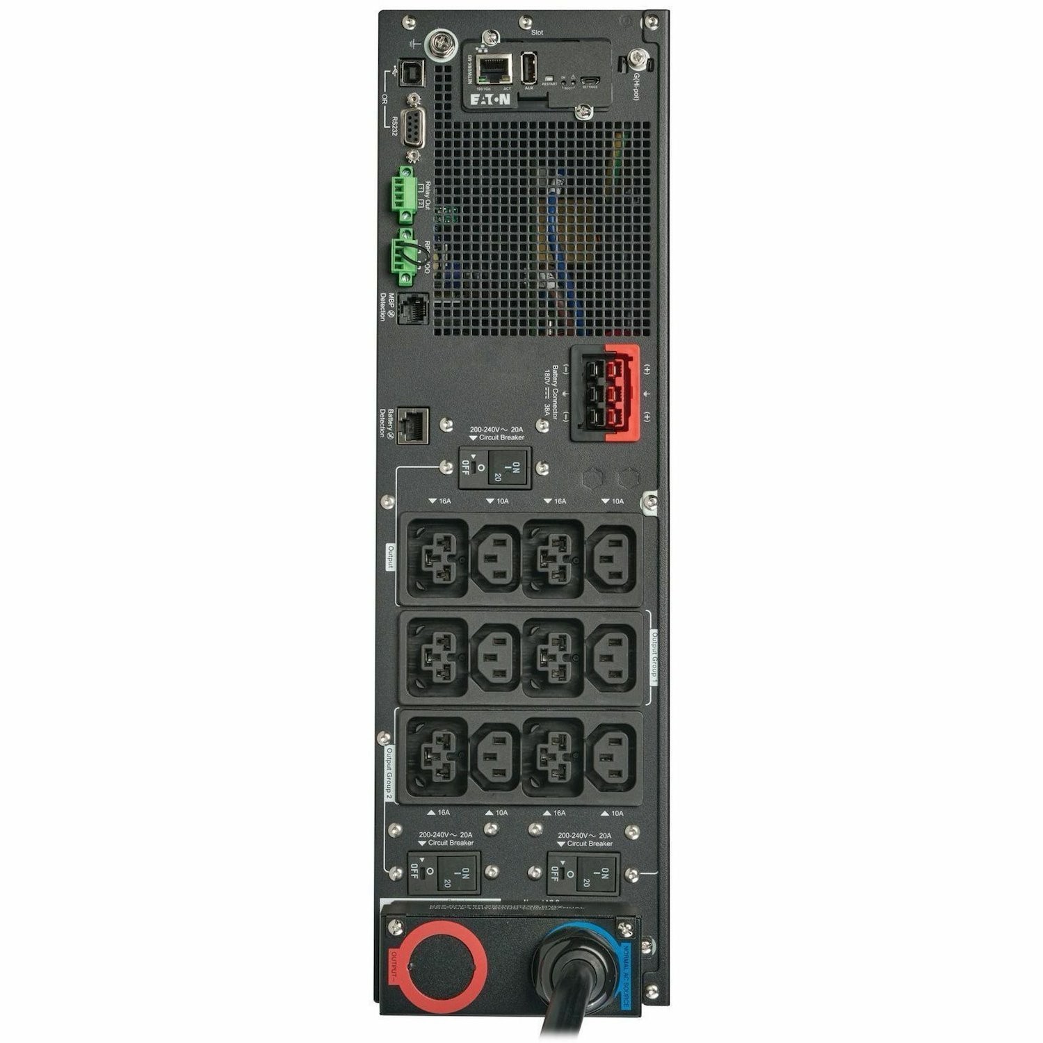 Eaton 9PX G2 6000VA 5400W 208V Online Double-Conversion UPS - L6-30P or Hardwired Input, 6 C39 and 6 C13 Outlets, Cybersecure Network Card, Extended Run, 3U Rack/Tower