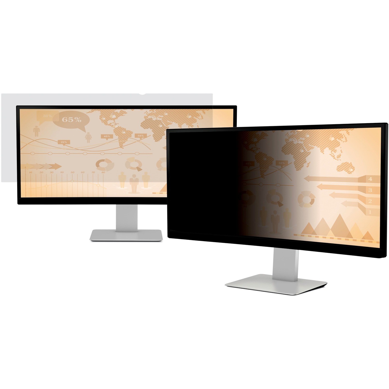 3M Privacy Filter for 34in Full Screen Monitor, 21:9, PF340W2E Black, Matte