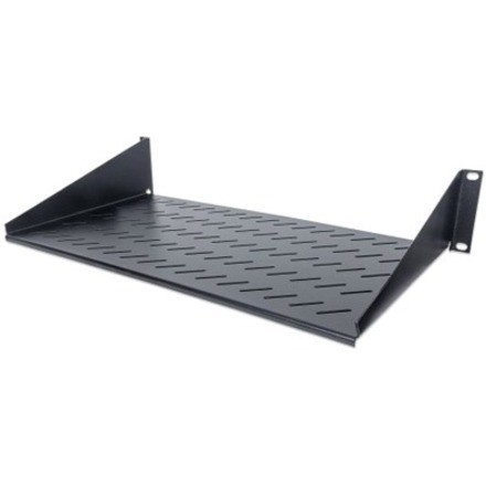 Intellinet 2U 19" 2-Point Front Mount Cantilever Shelf, 9.8" Depth, Black