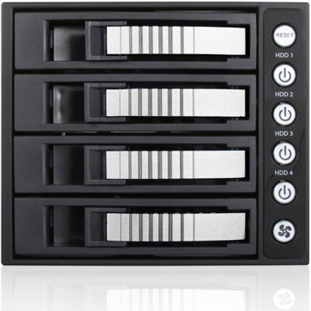 iStarUSA BPU-340HD Drive Enclosure for 5.25" - Serial ATA/600 Host Interface Internal - Black, Silver