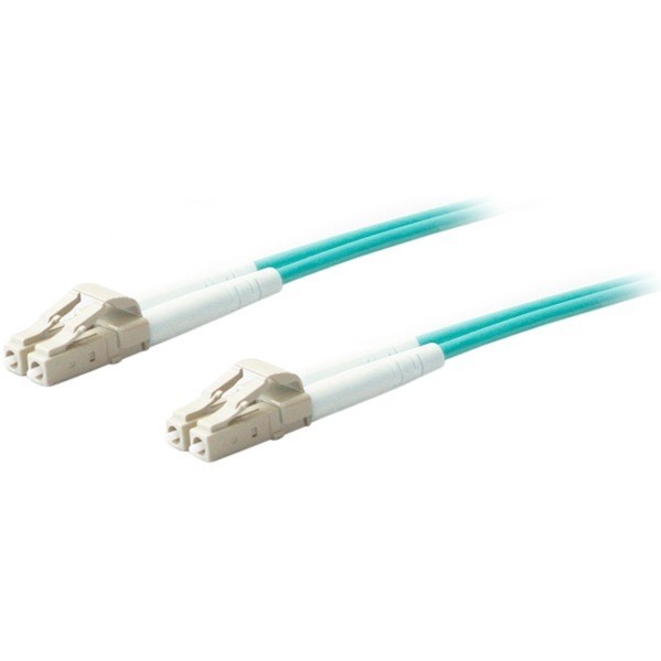 AddOn 6m LC to LC Aqua OM4 Duplex OFNR (Riser-Rated) Fiber Patch Cable